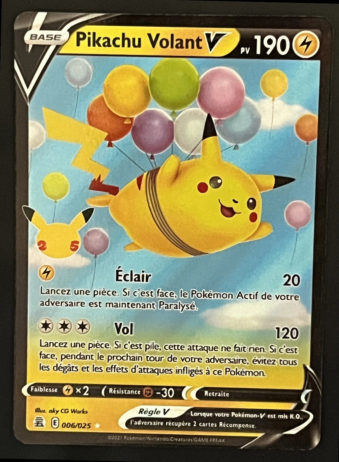 Pikachu Volant V 006/025