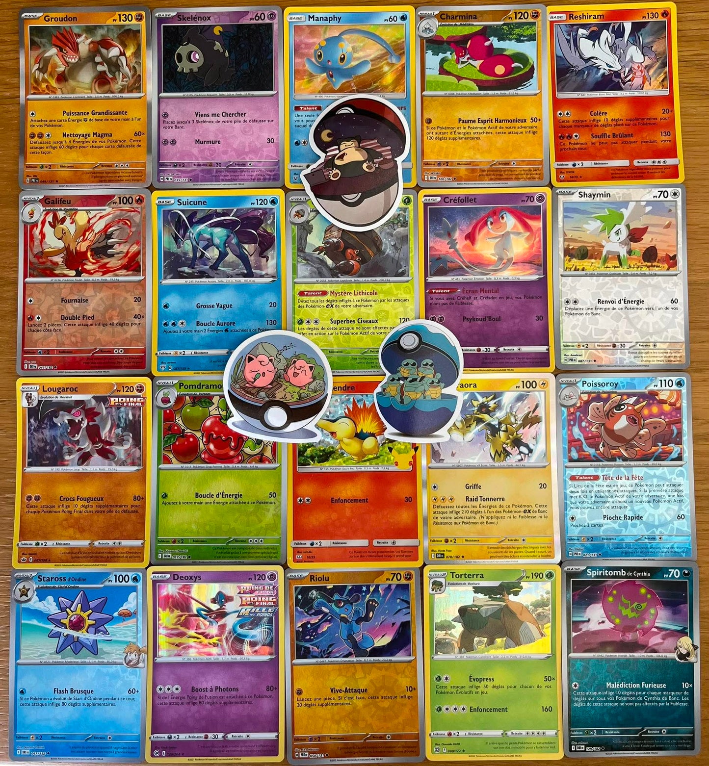 Lot Brillantes — 20 Cartes Pokémon Brillantes